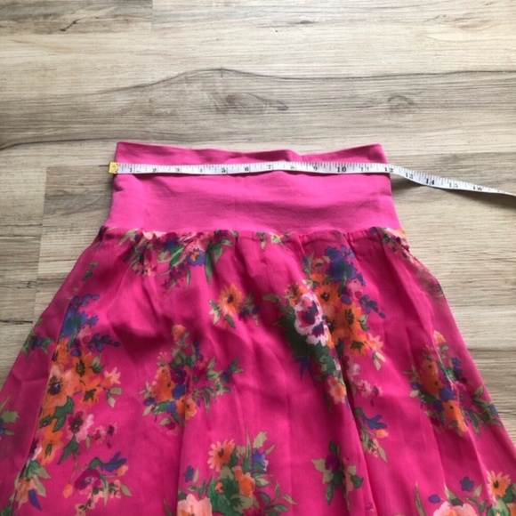 Aeropostale Pink Floral Skater Skirt - Picture 6 of 9